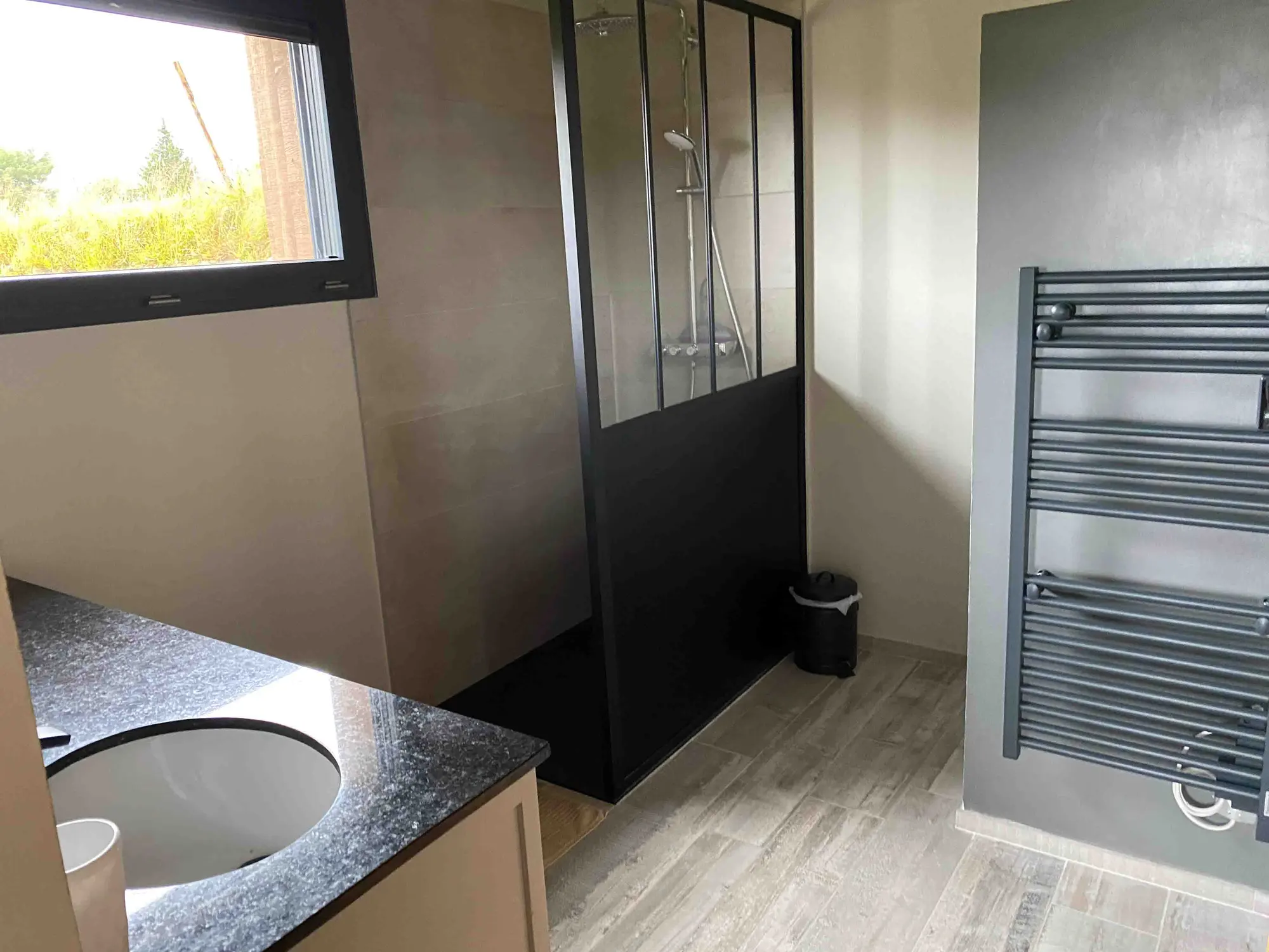 Chalet bathroom with a freestanding bath