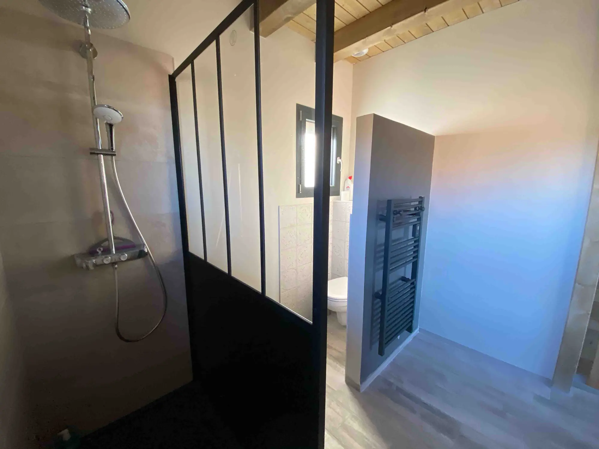 Chalet bathroom with a walk-in shower